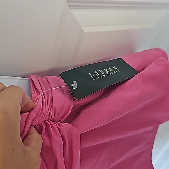 Lauren Ralph Lauren Pink Halter Swim Top in Women's Size 10 NWT - Picture 2 of 6